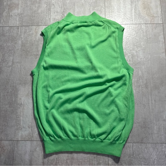 Donald Ross Sleeveless Lime Green golf Quarter-Zip Sweater Vest L Weyhill  logo - Picture 7 of 10